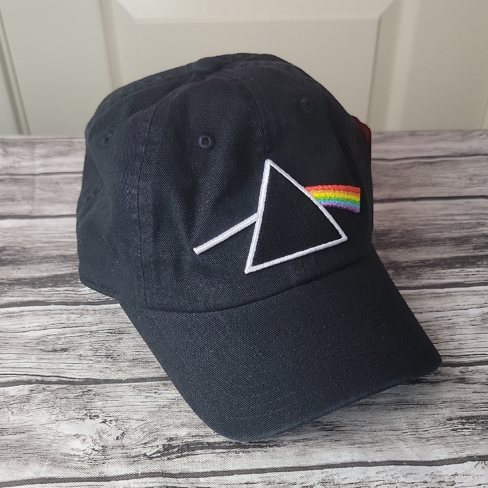 PINK FLOYD Black Cap with Rainbow Embroidery